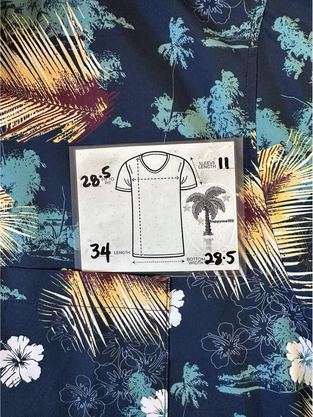 DIXXON Kaanapali Party Short Sleeve Mens 3XL Blue Hawaiian Floral - Picture 3 of 8